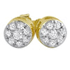 Small Circle Cluster Micro Pave CZ Bling Bling Earrings