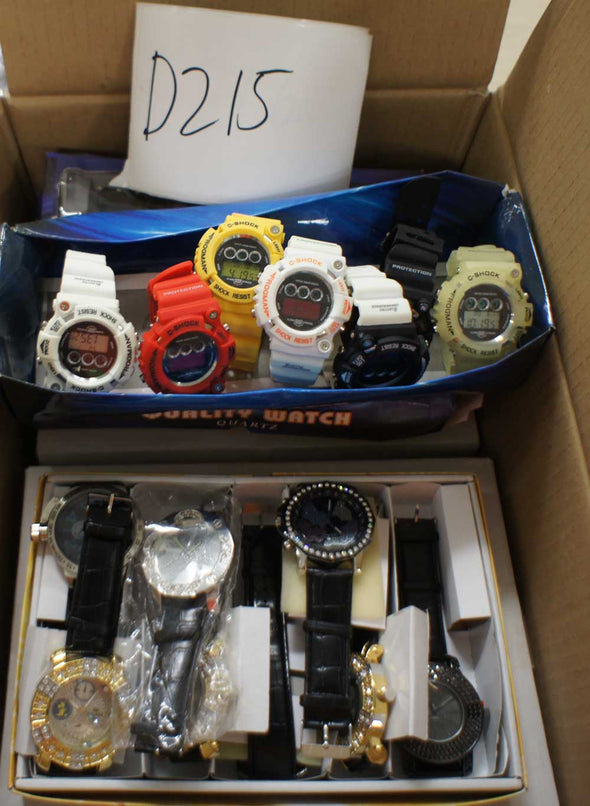 D215 (112) Assorted Bling and Digital Watches