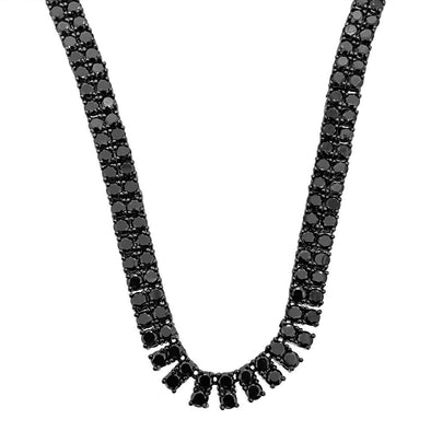 CZ Black 2 Row Chain