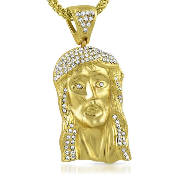 Gold Jesus Pendant Detailed Piece
