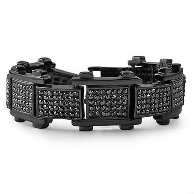 Black Hip Hop Bracelet Bike Link