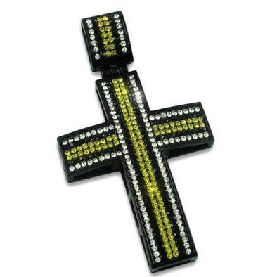 Black Exotic Canary White  Black Striped Down 366 Stone Cross