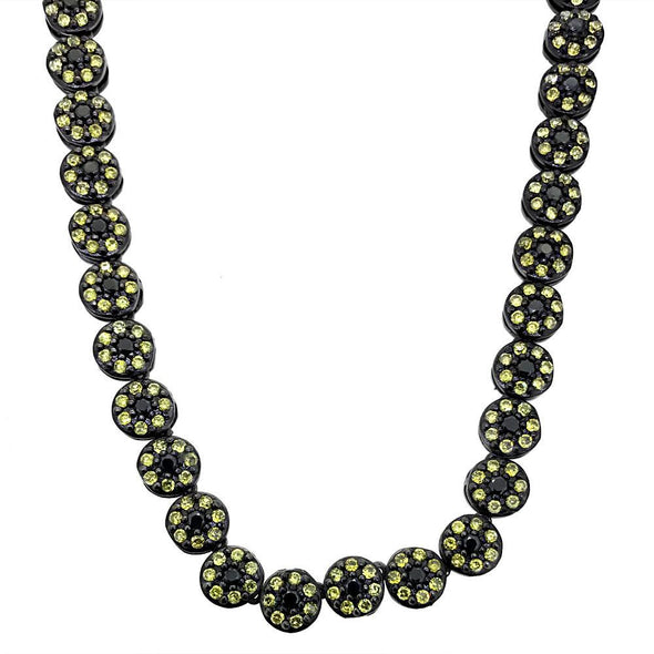 CZ Cluster Chain Black and Yellow