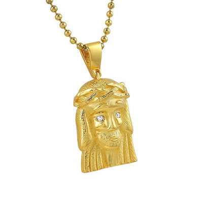 Clean Gold Micro Jesus Piece CZ