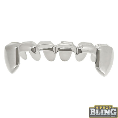 Silver Grillz Half Open Bottom Teeth