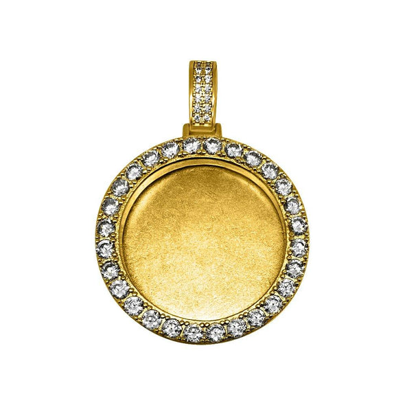 Custom Picture Frame Pendant .925 Silver Gold