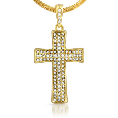 Cross Gold Small Pendant  Chain
