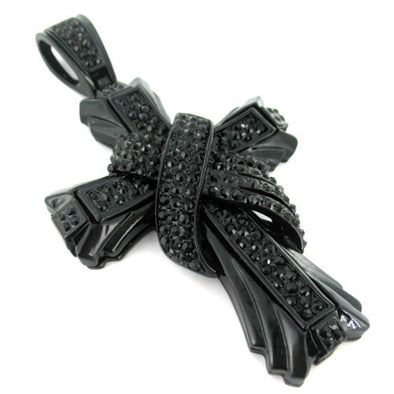 X Cross Jet Black Pendant