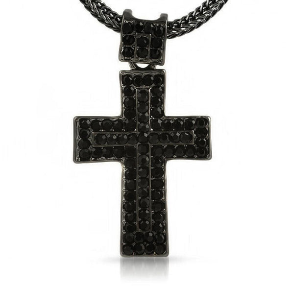 Black Mega Cross  Chain Small