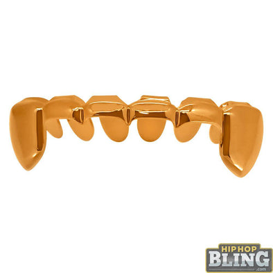 Rose Gold Grillz Half Open Bottom Teeth
