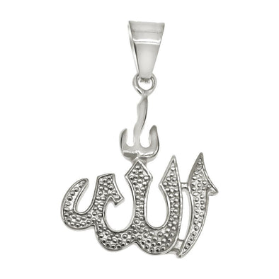 Allah Gold Stainless Steel Pendant Textured
