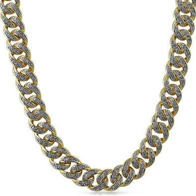 CZ 13MM Gold Miami Cuban Chain