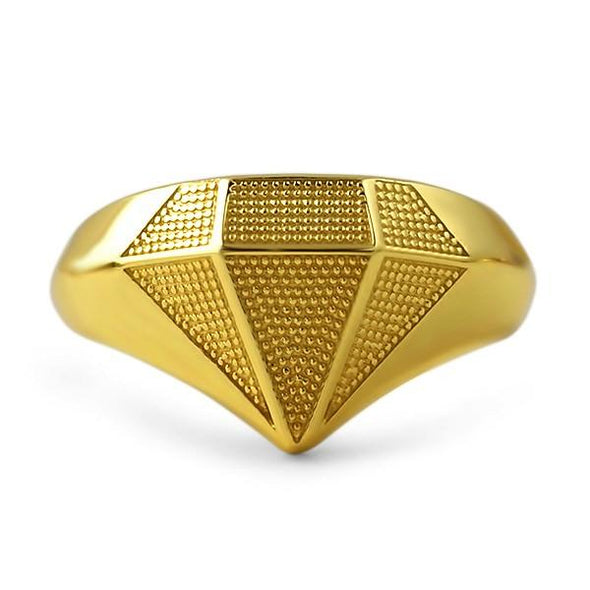 Gold Diamond Shaped .925 Sterling Silver Custom Ring