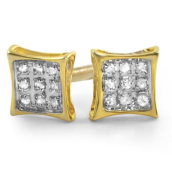 .05ct Diamond Kite Earrings Gold Vermeil