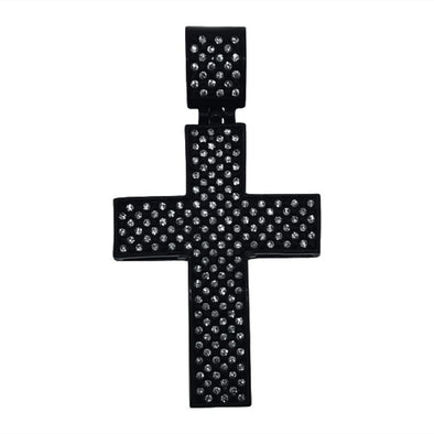Black White Checkered Black Hip Hop Cross