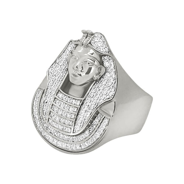 .925 Sterling Silver CZ Pharaoh Ring