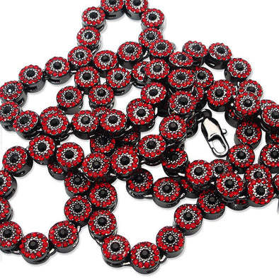 Cluster Chain Red w/ Black Center