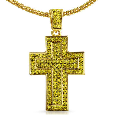 Quad Cross Lemonade Charm  Chain Small