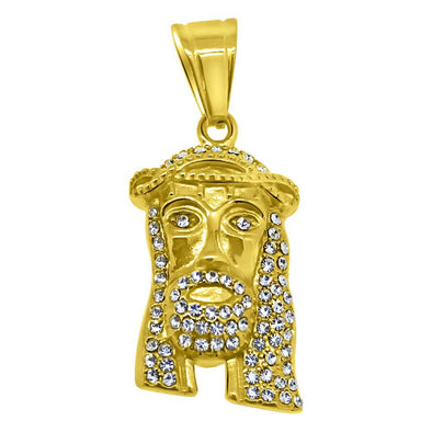 Gold Mini Jesus Stainless Steel Jesus Pendant