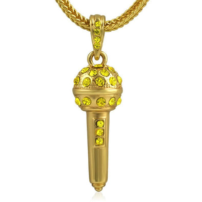 Lemonade Hip Hop Microphone Pendant  Chain Small