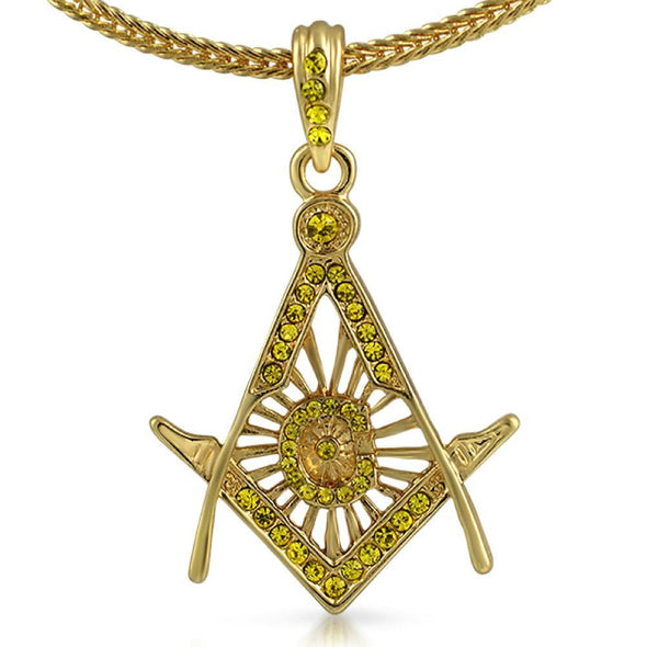 Free Mason Masonic Lemonade Pendant  Chain Small