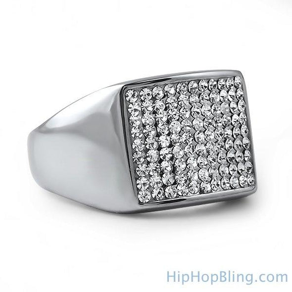 Players Bling Stainless Steel Hip Hop Ring (7)