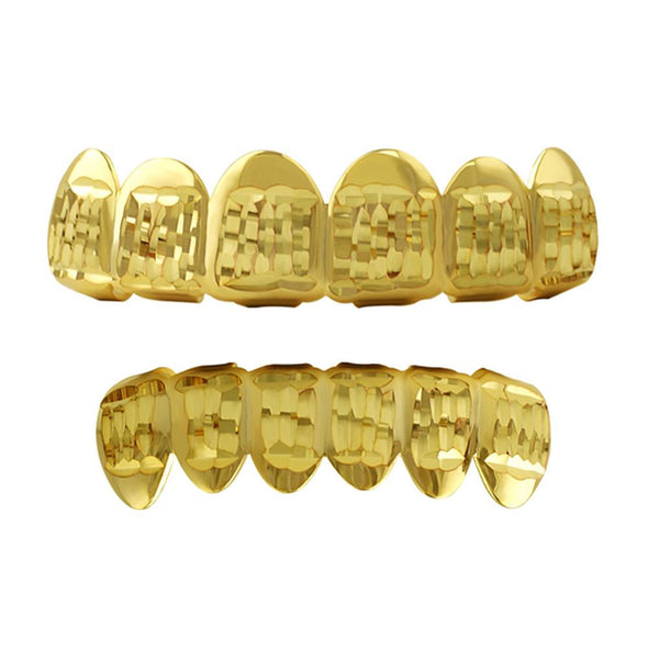 Diamond Cut Gold Grillz Classic Set