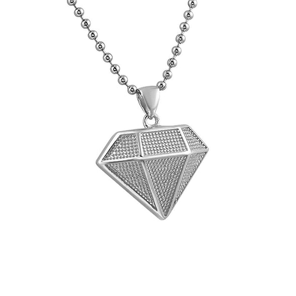 .925 Sterling Silver Mini Diamond Pendant