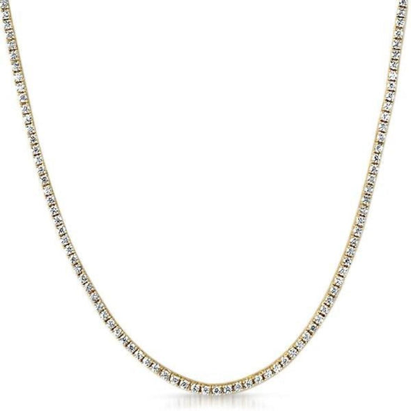 2MM CZ Micro Tennis Chain Bling Bling Gold