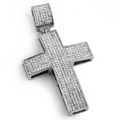 Blizzard Cross Rhodium Pendant