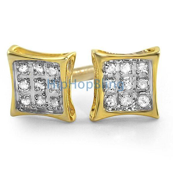 .05ct Diamond Kite Earrings Gold Vermeil