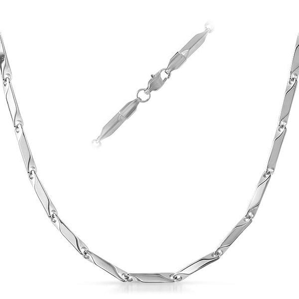 Bullet Stainless Steel Chain Necklace 3MM
