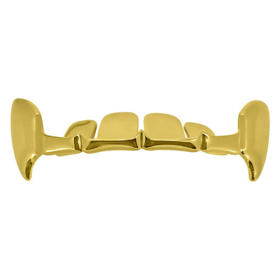 Vampire Gold Grillz Half Open Teeth Top