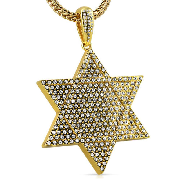 6 Point Star Gold Pendant