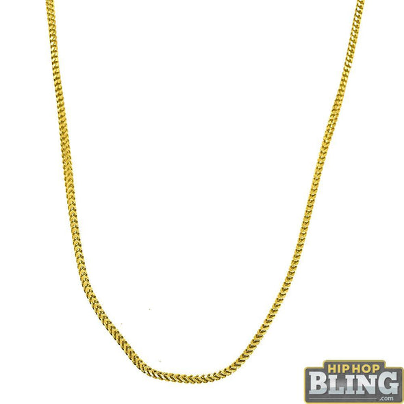 .925 Sterling Silver 1MM Franco Chain Gold