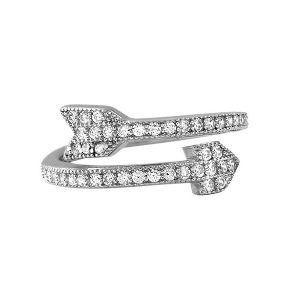 CZ Arrow Ring .925 Sterling Silver Celeb Inspired