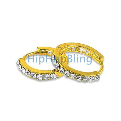 Huggie Gold Bling Bling Earrings