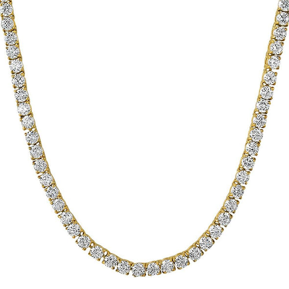 Gold CZ 1 Row Tennis Chain