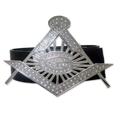 Masonic G Silver Belt Buckle
