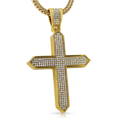 Gold on Point Cross Pendant