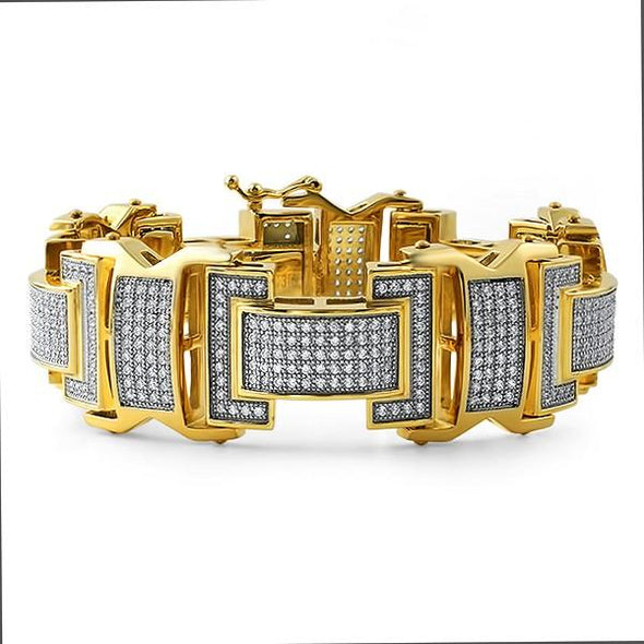 Bling Bling Bracelet Unique CZ Gold Stainless Steel
