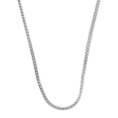 .925 Sterling Silver 1.5MM Franco Chain Rhodium