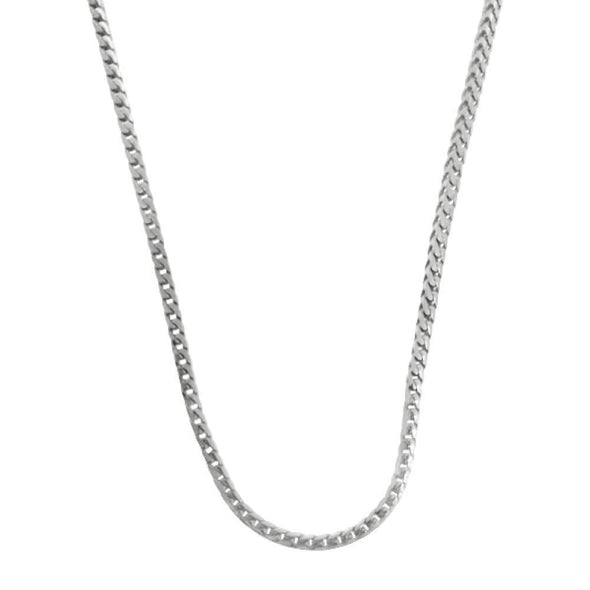 .925 Sterling Silver 1.5MM Franco Chain Rhodium