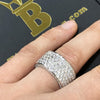.925 Silver 360 Thick Eternity Band CZ Ring in Rhodium