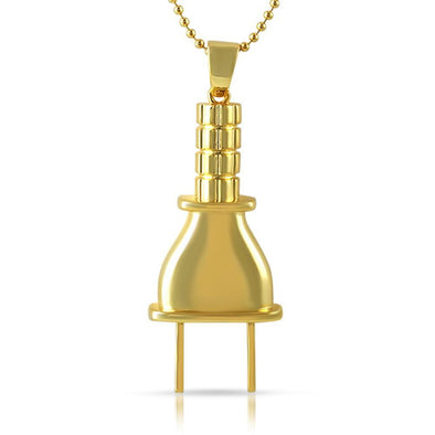 Gold Plug Polished Pendant