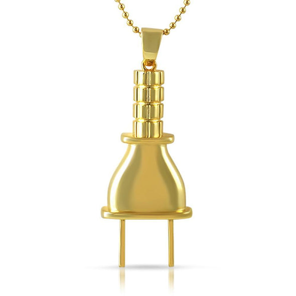 Gold Plug Polished Pendant