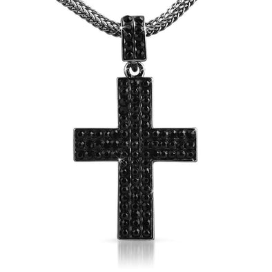 Triple Black Cross  Chain Small