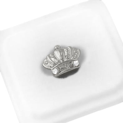Silver King Crown Single Tooth Grillz