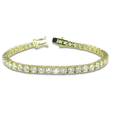 Ladies Gold Plated CZ Tennis Bracelet