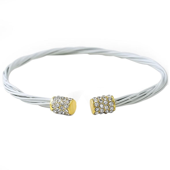 Gold White Guitar String Fashion Bracelet